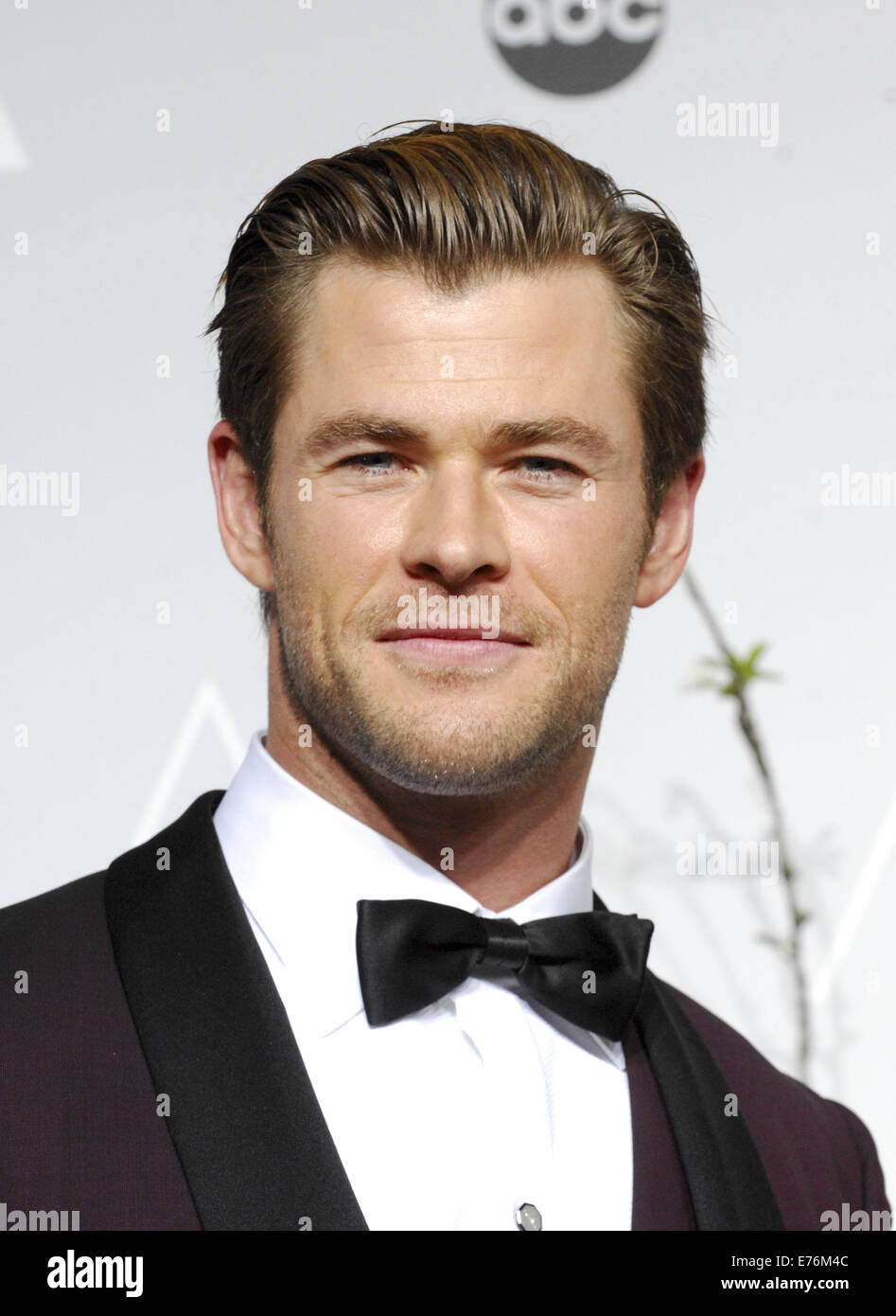 86. Annual Academy Awards Presse-Zimmer mit: Chris Hemsworth Where: Los Angeles, California, Vereinigte Staaten von Amerika als: 3. März 2014 Stockfoto