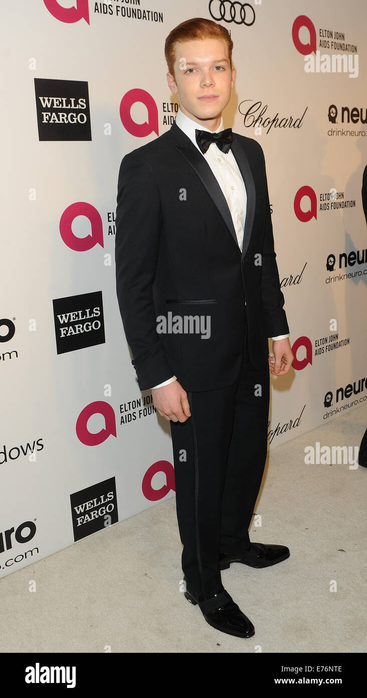 22. Annual Elton John AIDS Foundation Academy Awards Viewing/After-Party - Ankünfte mit: Cameron Monaghan Where: West Hollywood, Kalifornien, Vereinigte Staaten, wann: 2. März 2014 Stockfoto