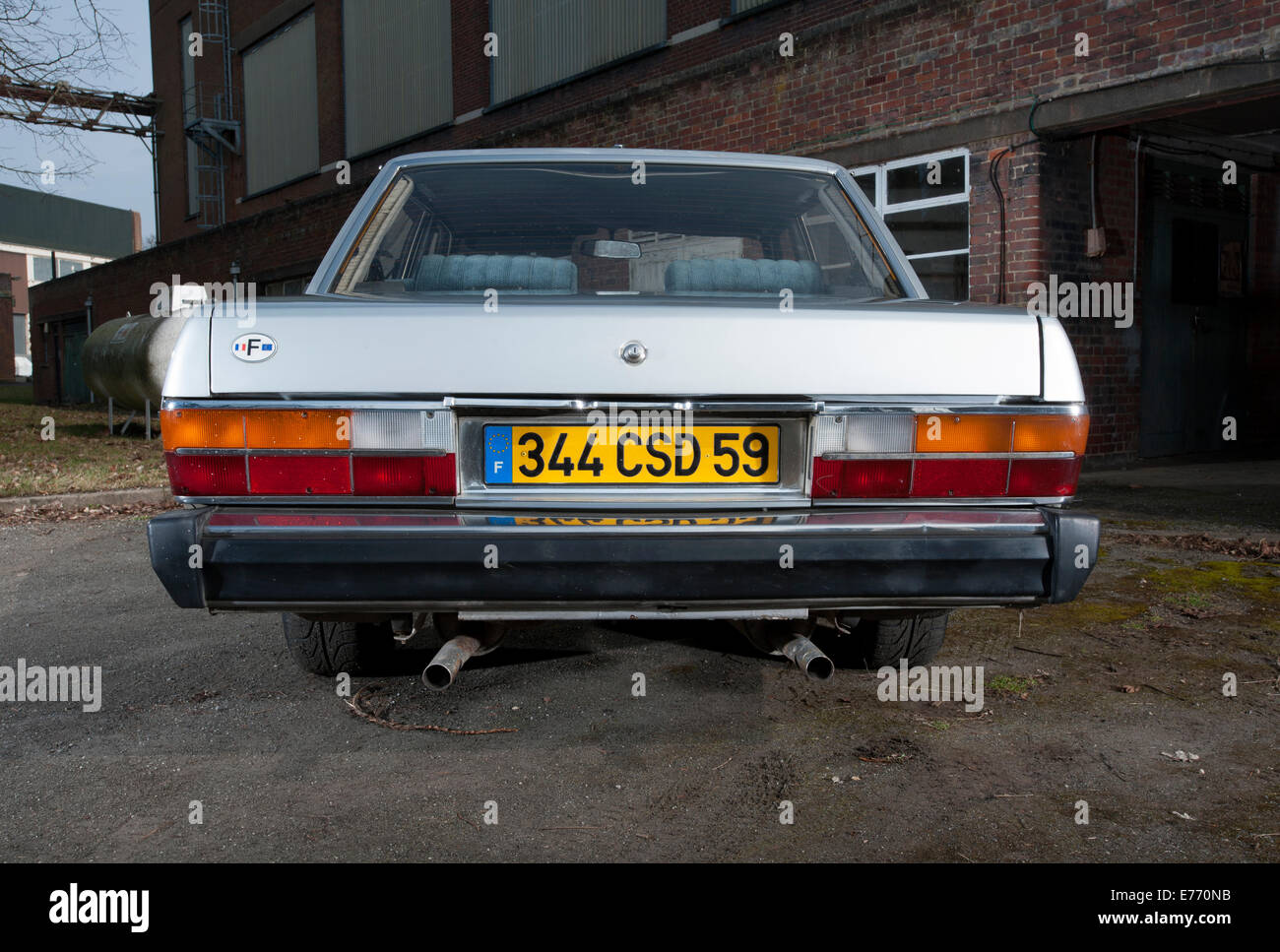 Französische Oldtimer Peugeot 604, Anfang der 80er Jahre Modell Stockfoto