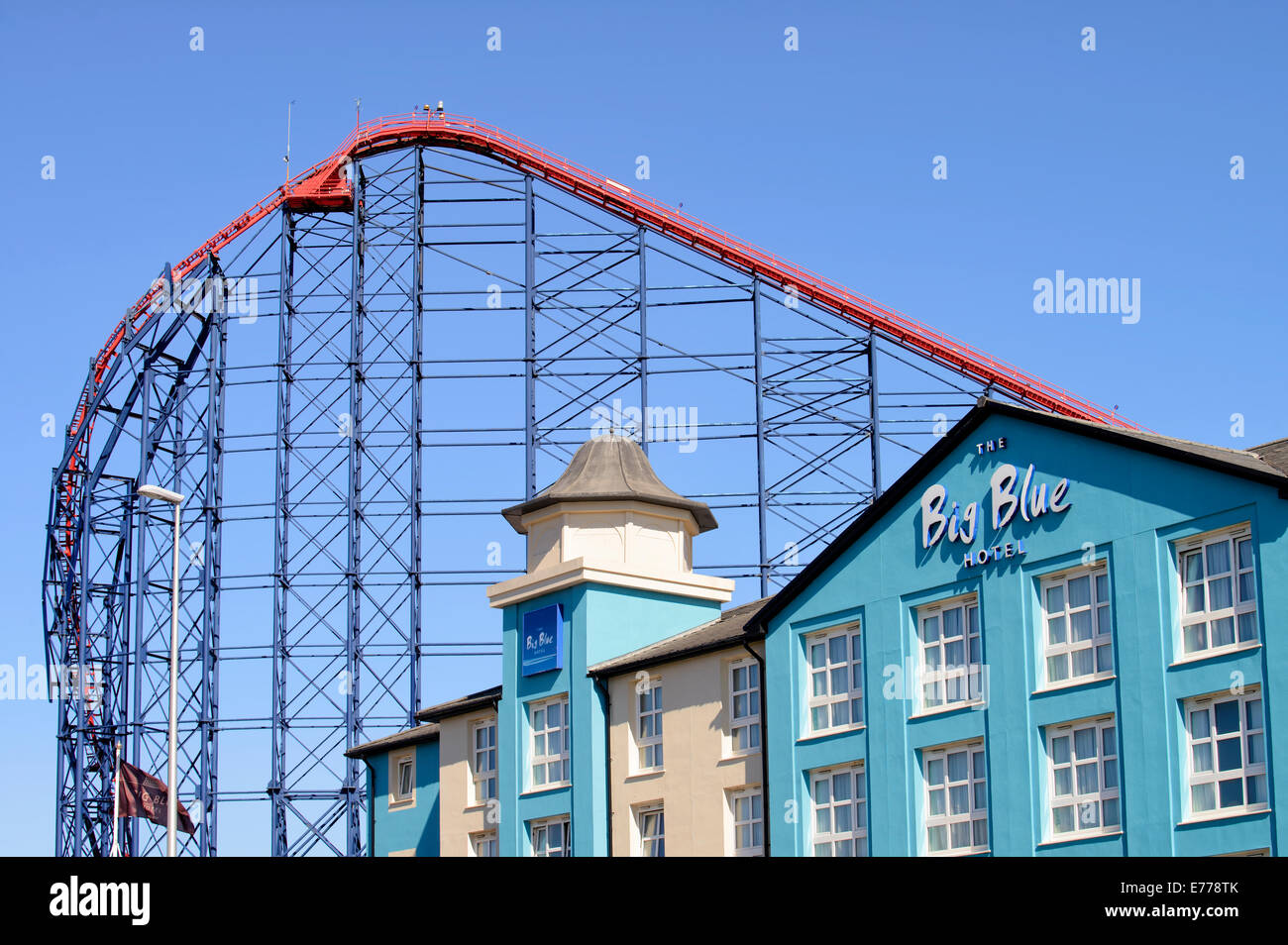 Die große Achterbahn in Blackpool Pleasure Beach, Blackpool, Lancashire Stockfoto