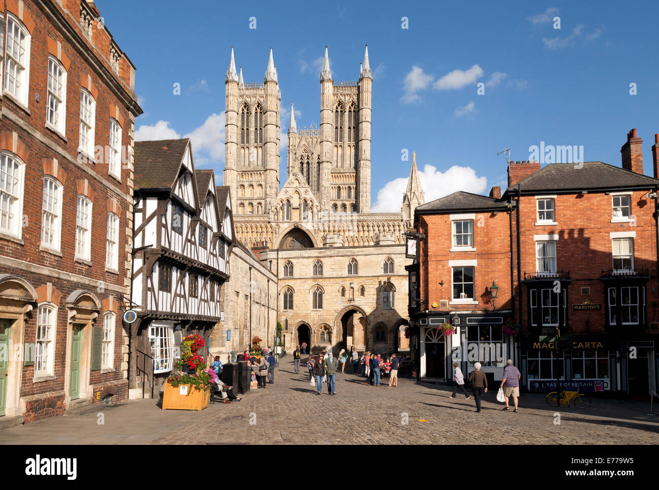 Lincoln Kathedrale und Altstadt, Lincolnshire UK Stockfoto