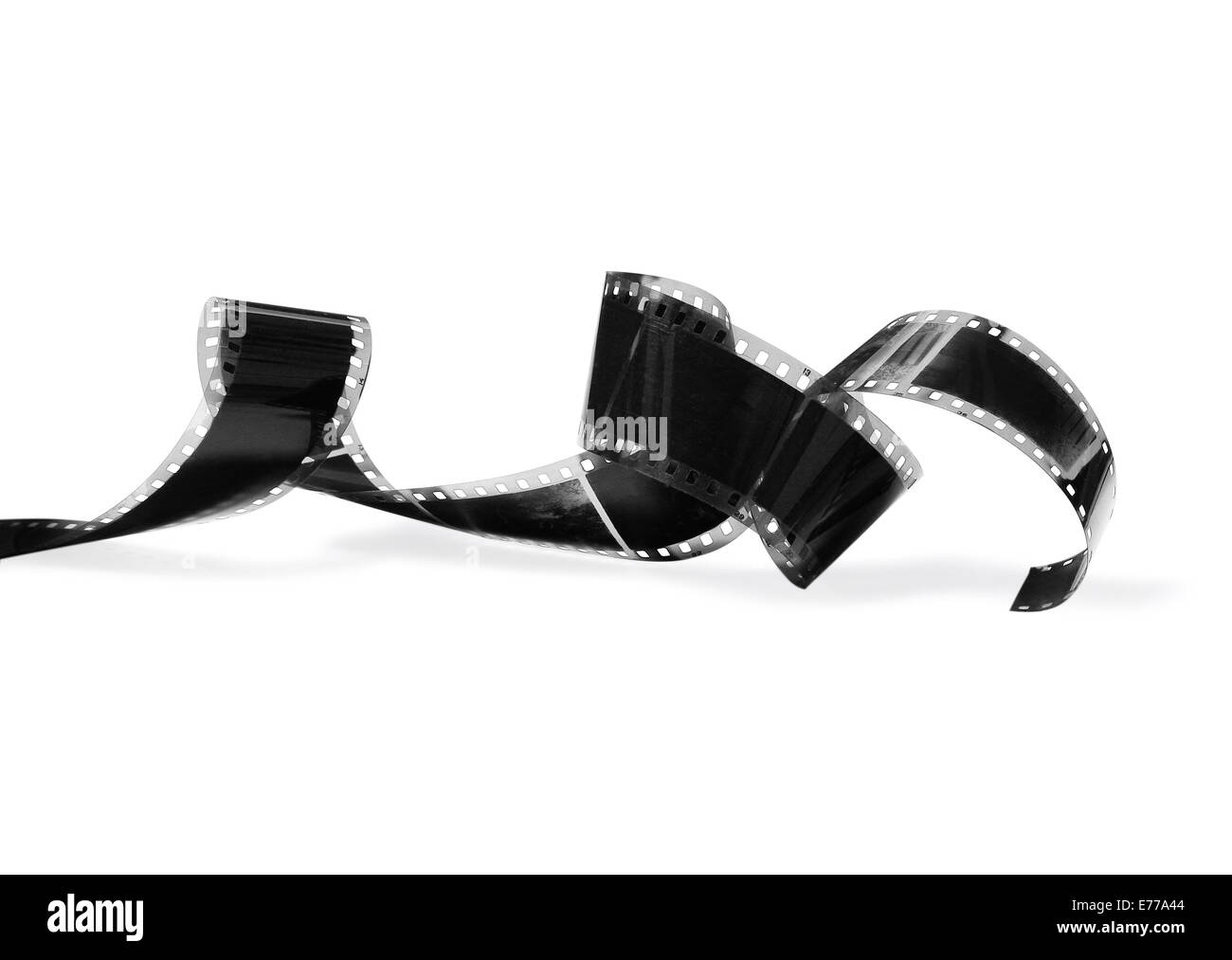 Alten monochromen Film auf einem weißen Hintergrund. Es ist isoliert, die Arbeitskraft der Pfade vorhanden ist. Stockfoto