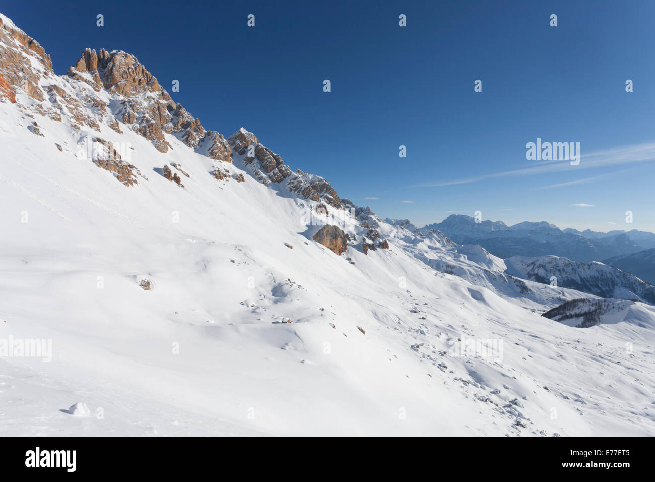 Cima Uomo in den Dolomiten in Italien Stockfoto