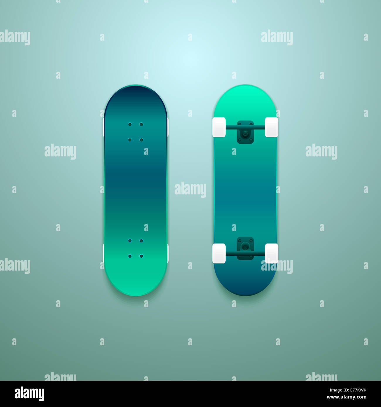 Satz von Vektor-skateboards Stockfoto