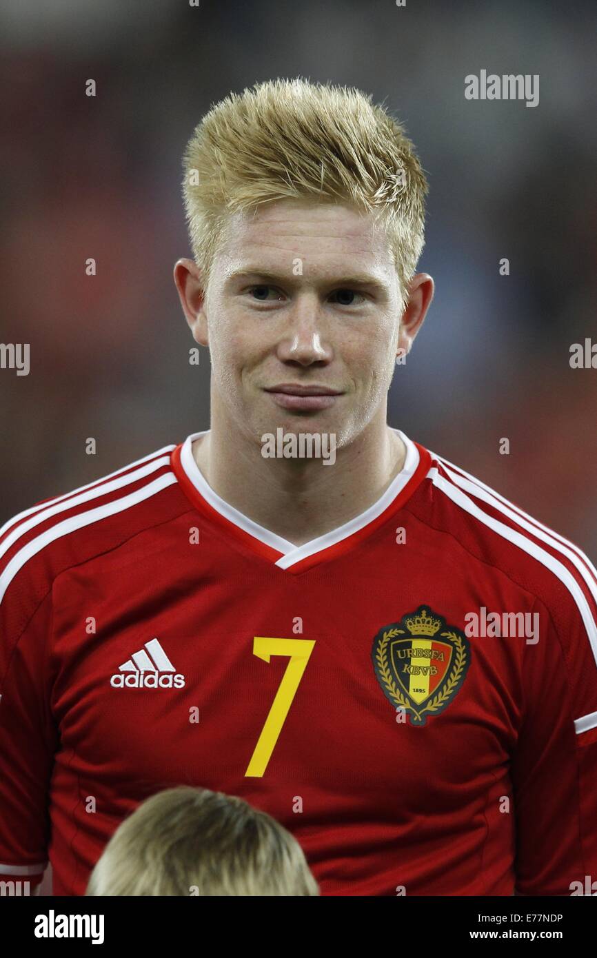 Lüttich, Belgien. 4. September 2014. Kevin de Bruyne (BEL), 4. September 2014 - Fußball: internationale Freundschaftsspiel zwischen Belgien und Australien, in Lüttich, Belgien. © Mutsu Kawamori/AFLO/Alamy Live-Nachrichten Stockfoto