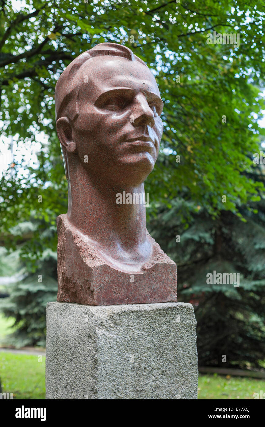 Büste von "Gagarin", Yuri Gagarin, der erste Kosmonaut im Weltall, von ...