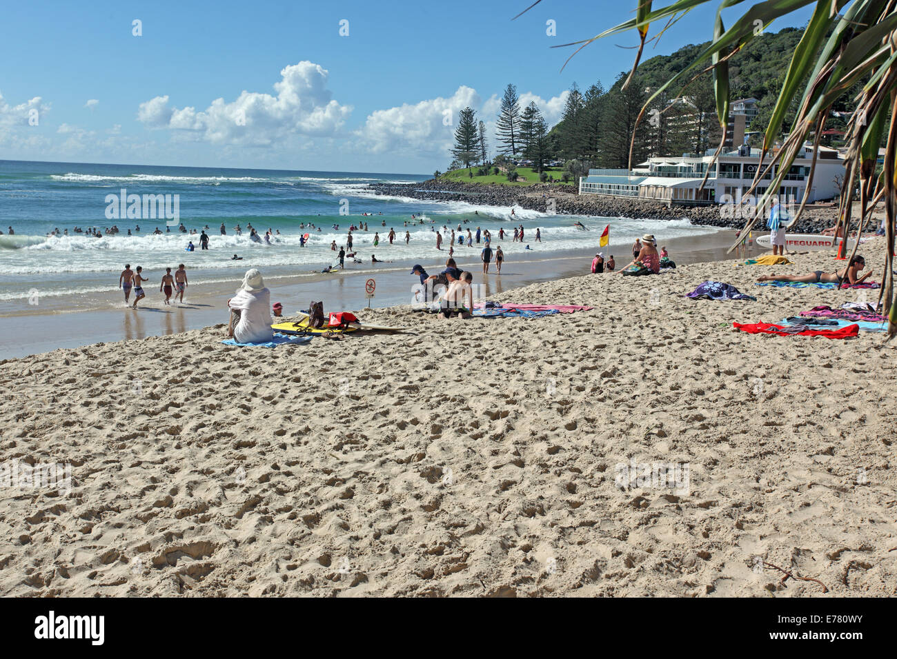 Burleigh Heads Beach an der Gold Coast Australiens Stockfoto