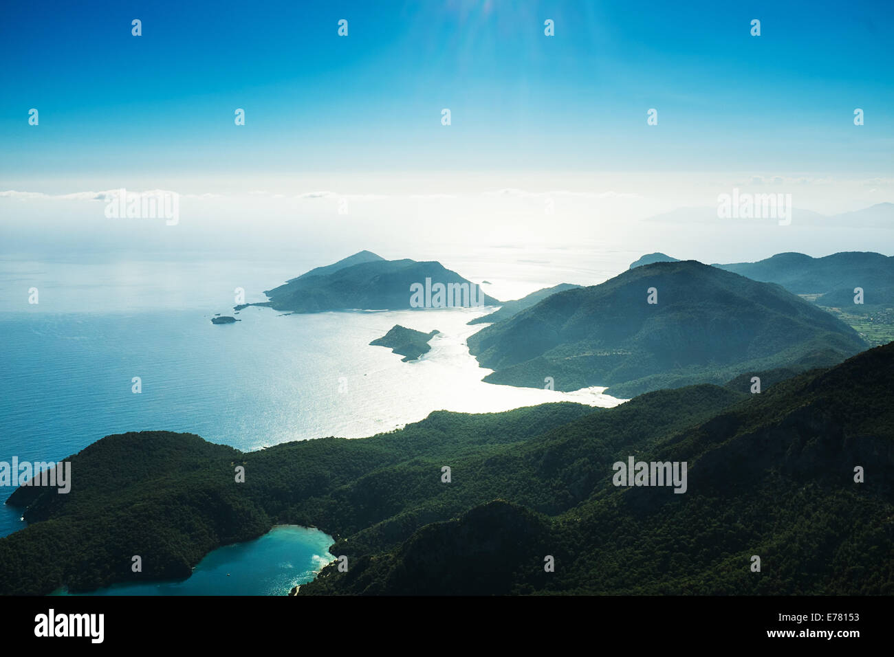 Oludeniz, Türkische Riviera Luftbild Stockfoto