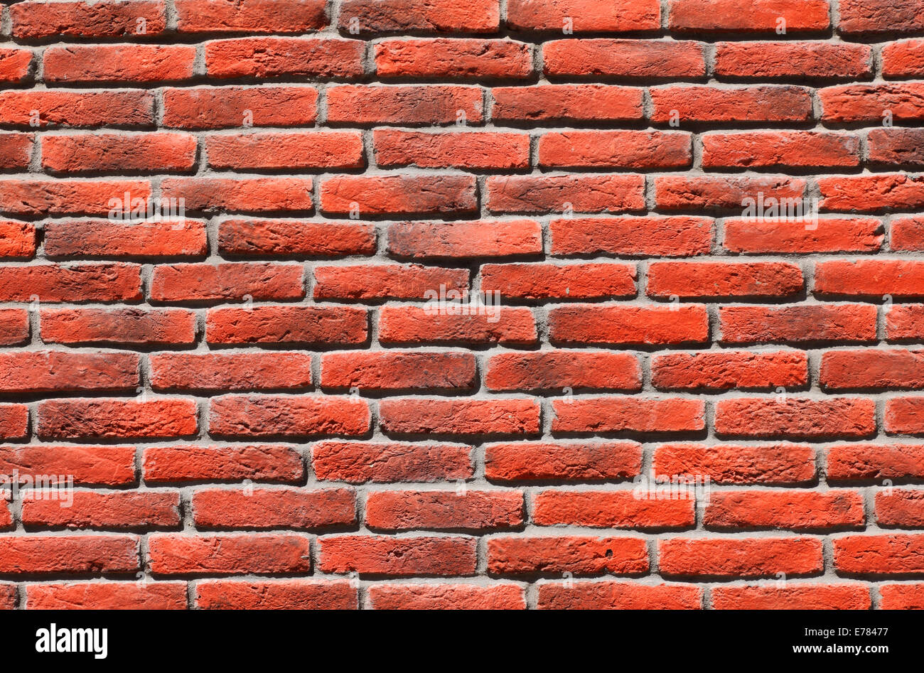 Rote Ziegel Wand Hintergrundtextur Stockfoto