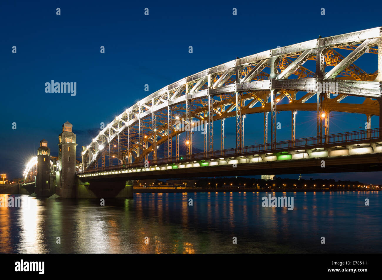 Piter die erste Brücke in Sankt-Petersburg, Russland Stockfoto