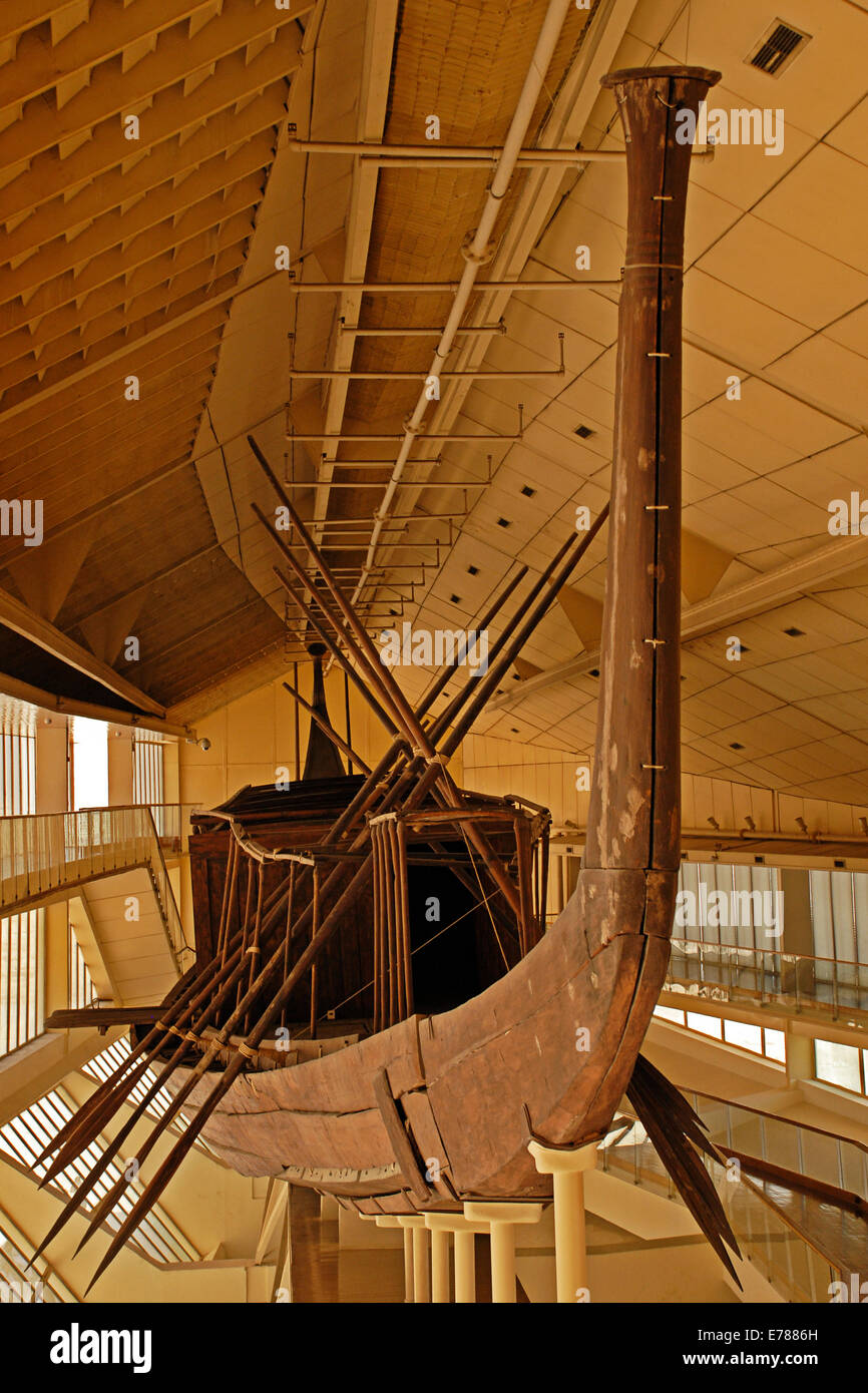 Solarboot des Königs Cheops Stockfoto