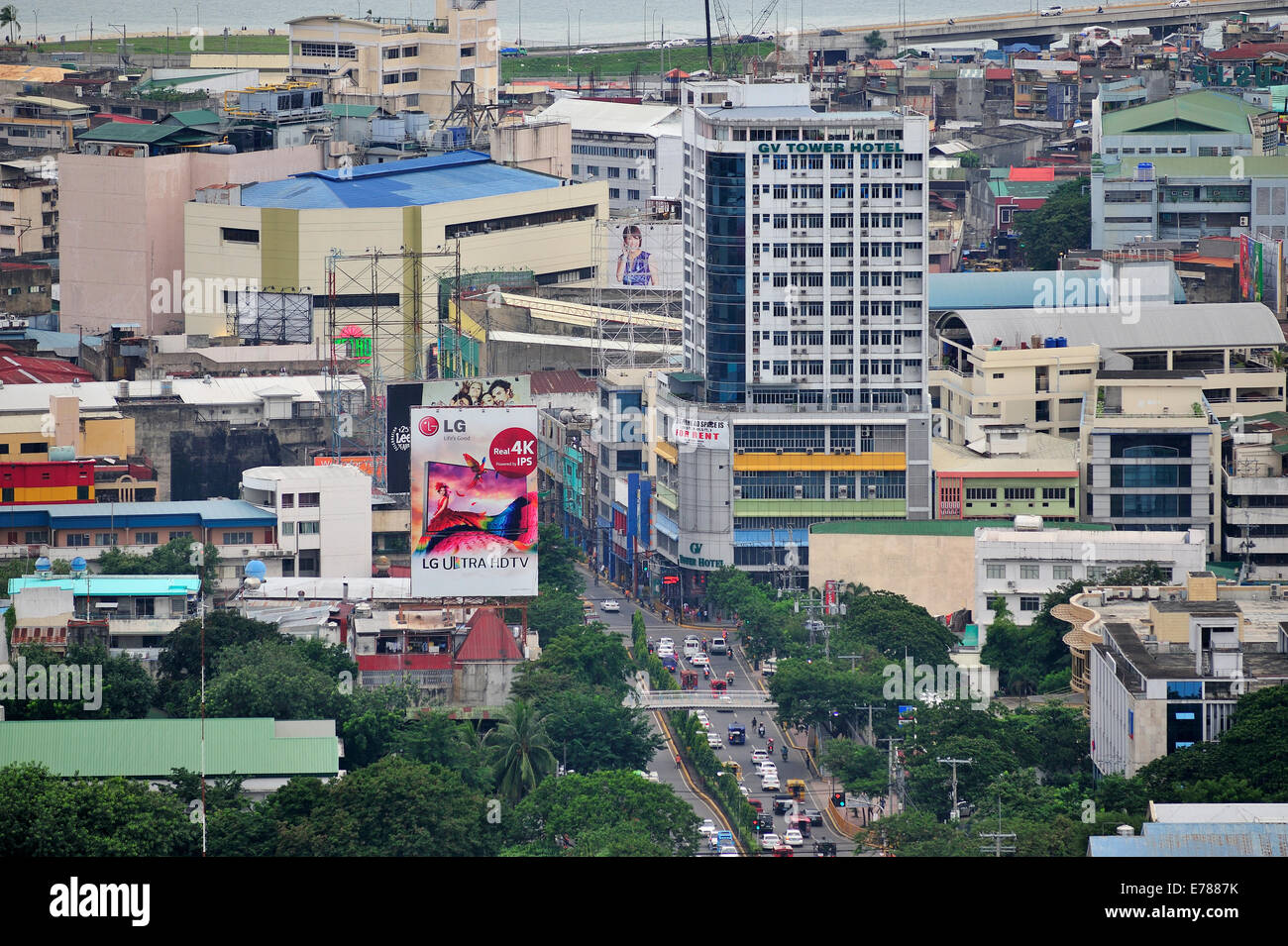Nach unten Stadt Cebu City Philippinen Stockfoto