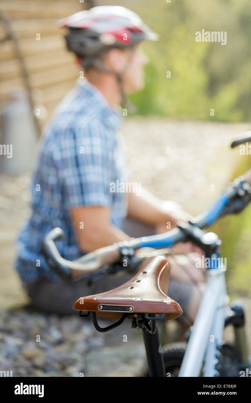 Britische Touren Radfahrer. Stockfoto