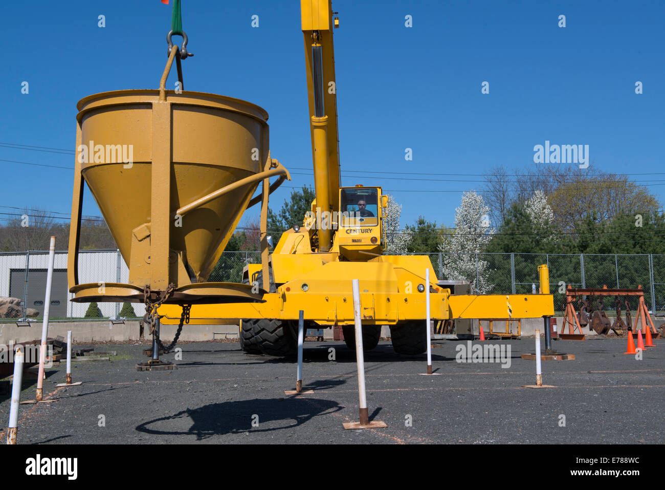 Kran-Ausbildung an der internationalen Union des Betreibers Ingenieure lokalen 478 in Meriden, Connecticut. Stockfoto