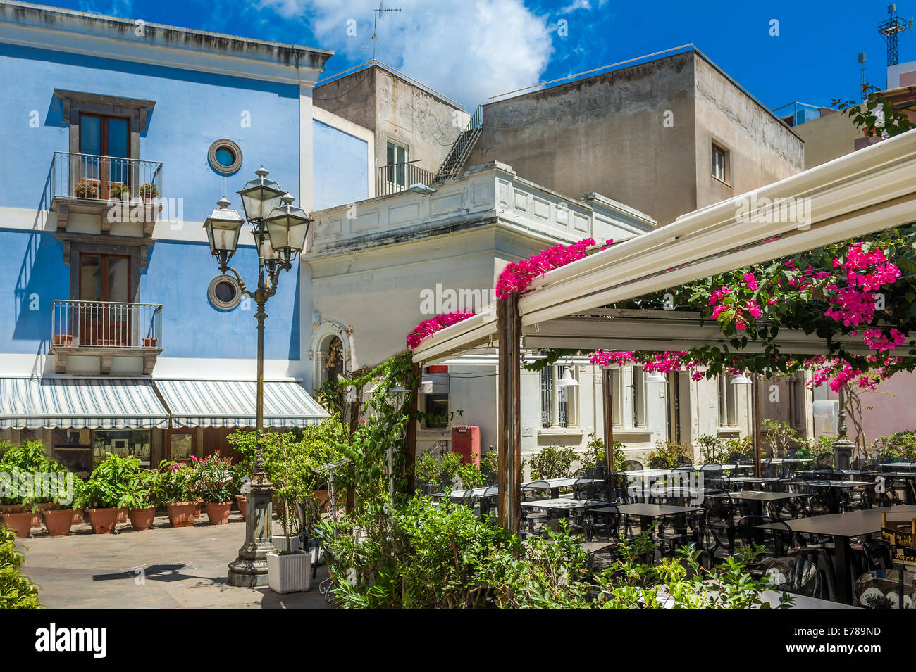 Lipari Stadt Altstadtgassen Stockfoto