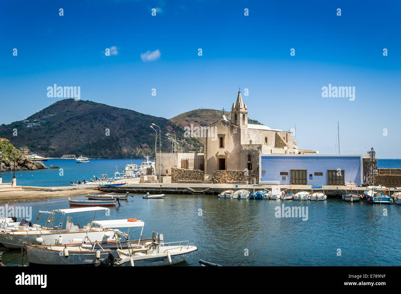 Lipari Island marina Stockfoto