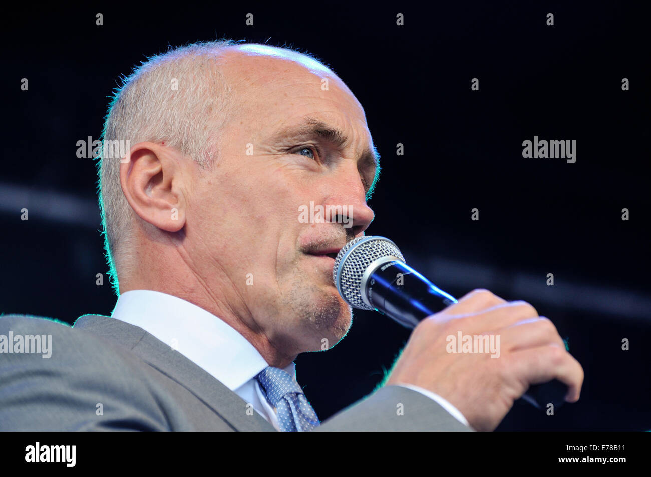 Belfast, Nordirland. 9. September 2014 - ehemalige Box-Weltmeister Barry McGuigan Credit: Stephen Barnes/Alamy Live News Stockfoto
