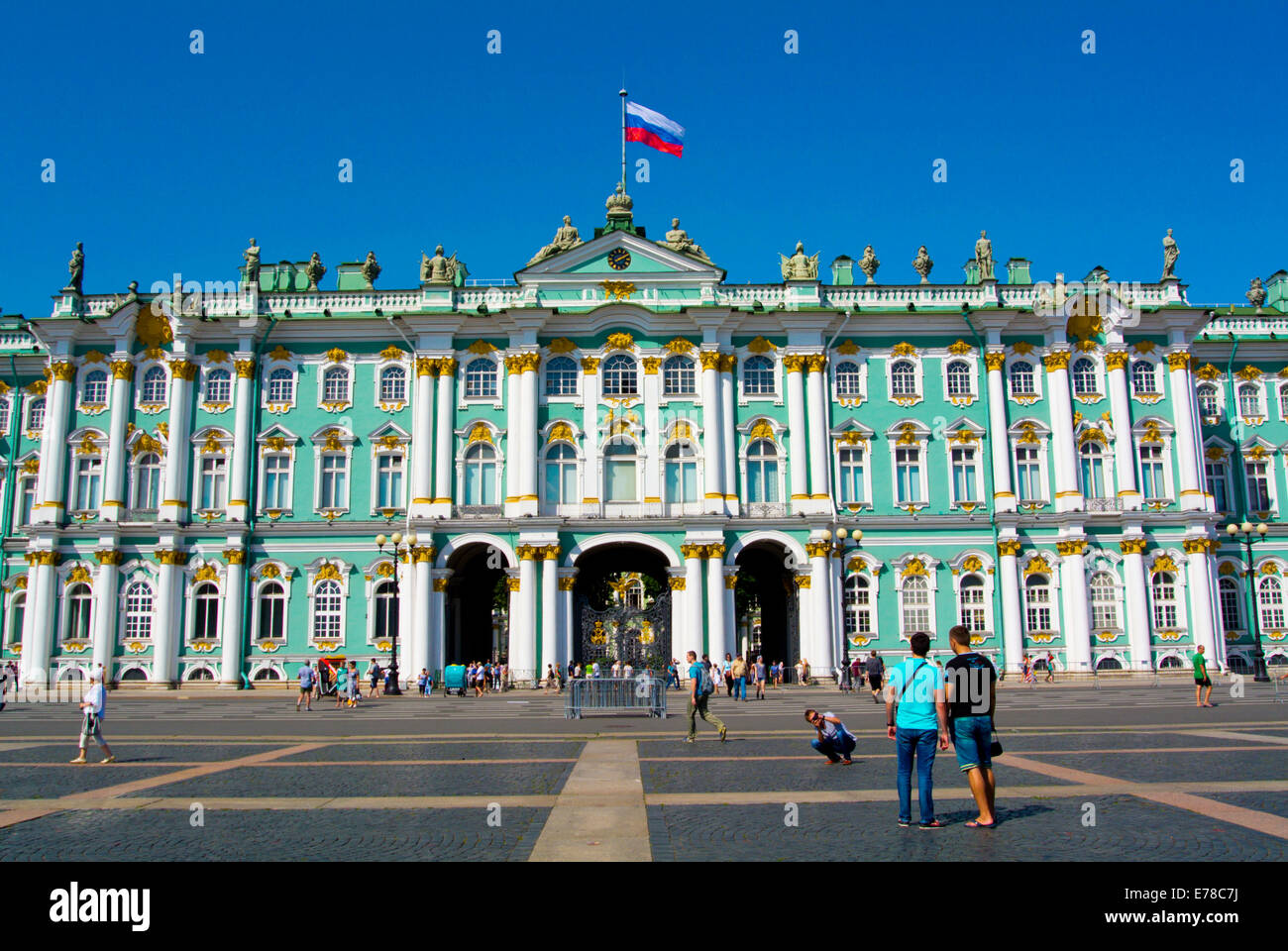 Winterpalast (1764), Gehäuse, Hermitage, Palais, Sankt Petersburg, Russland, Europa Stockfoto
