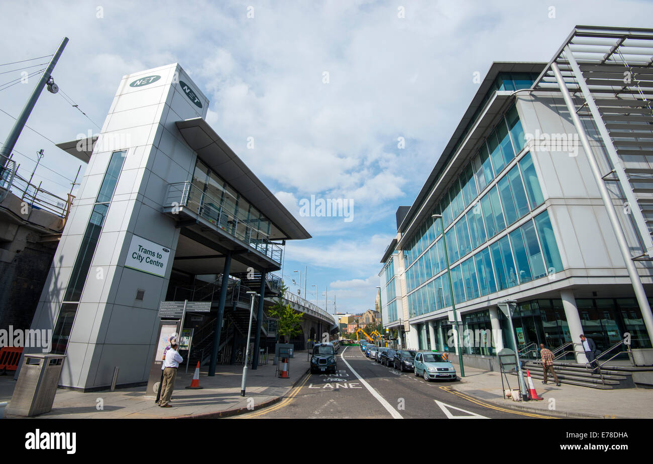 Bahnhof Straße in Stadt von Nottingham, England UK Stockfoto