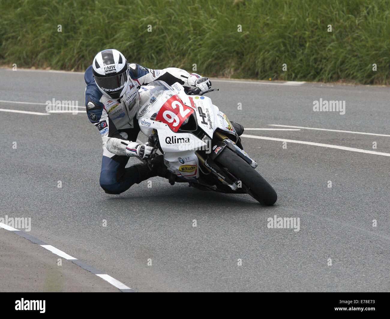 Vick De Cooremeter Reiten seine superstock BMW während der 2014 Isle Of Man TT. Stockfoto