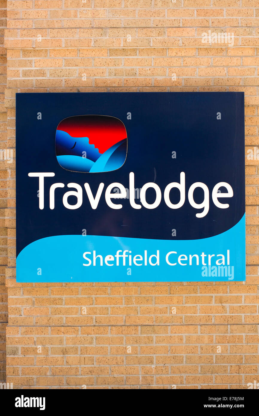 Travelodge Hotel im Stadtzentrum von Sheffield, South Yorkshire UK Stockfoto