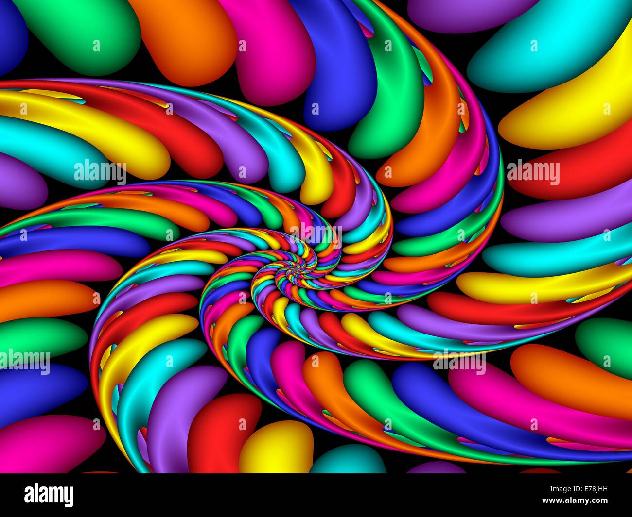 Kunst-Hintergrund "Regenbogen-Spirale" 2,8x1,5 M - Vinyl, Für Fotografie, Studio, YouTube, Party