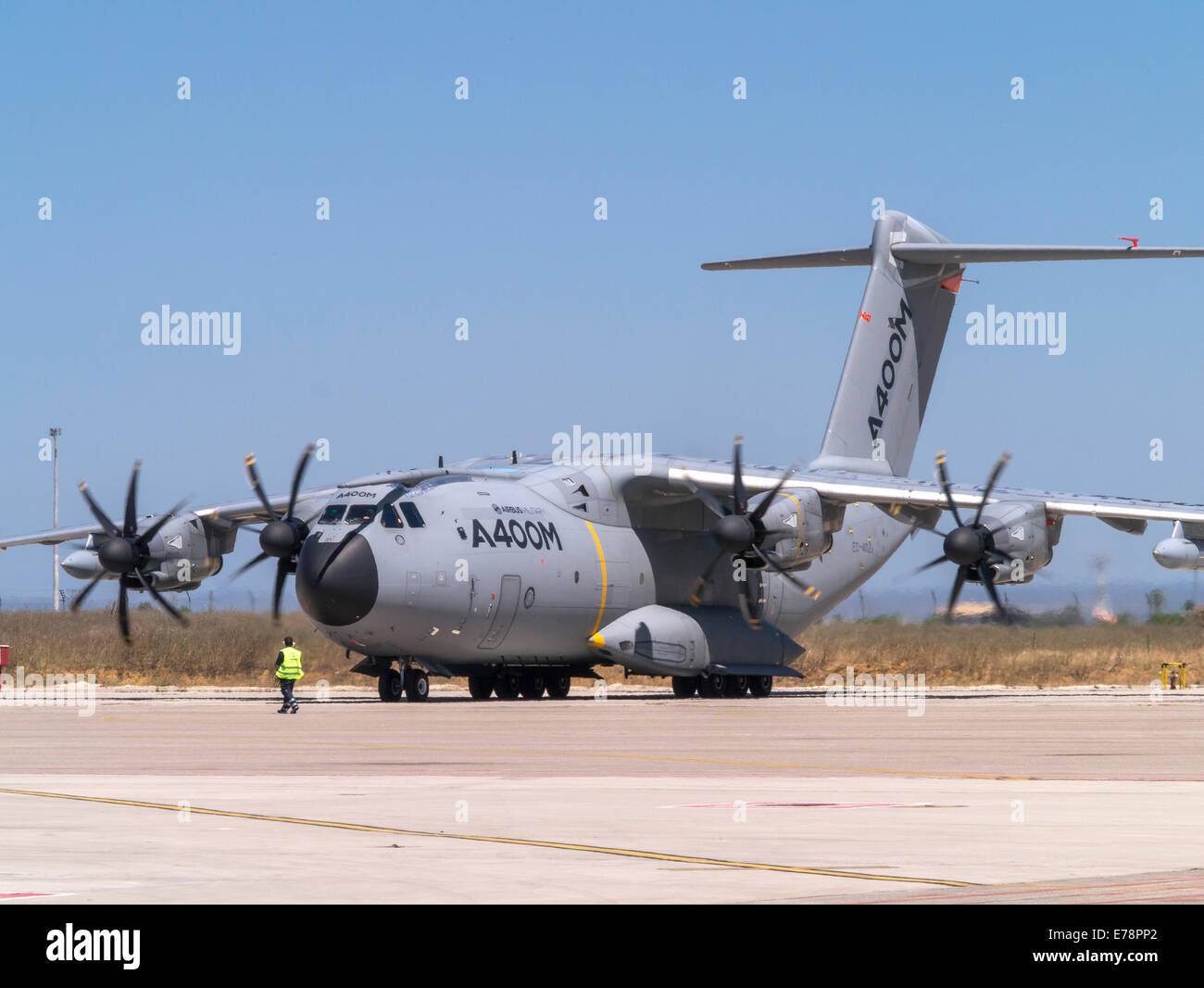 Airbus Defence and Space A400M Testflugzeug in Sevilla Stockfoto