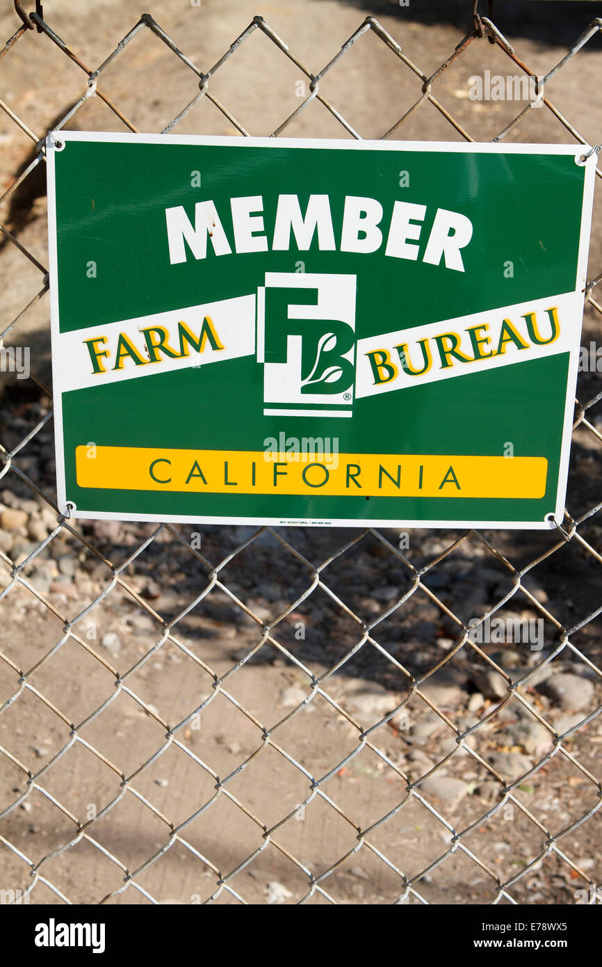 er Kalifornien Farm Bureau Federation ist eine nichtstaatliche, gemeinnützige, freiwillige Mitgliedschaft California corporation Stockfoto