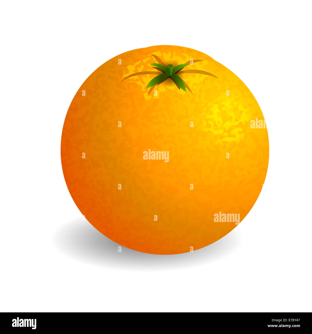 Leuchtend Orange auf weißem Hintergrund Stockfoto