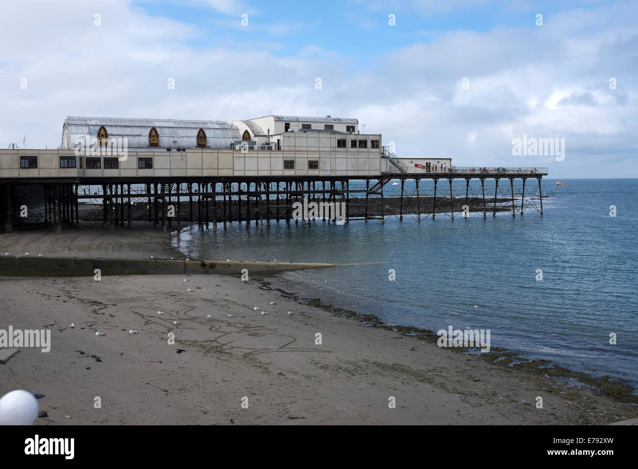 Aberystwyth Wales UK Pier viktorianische Seaside Beach Stockfoto