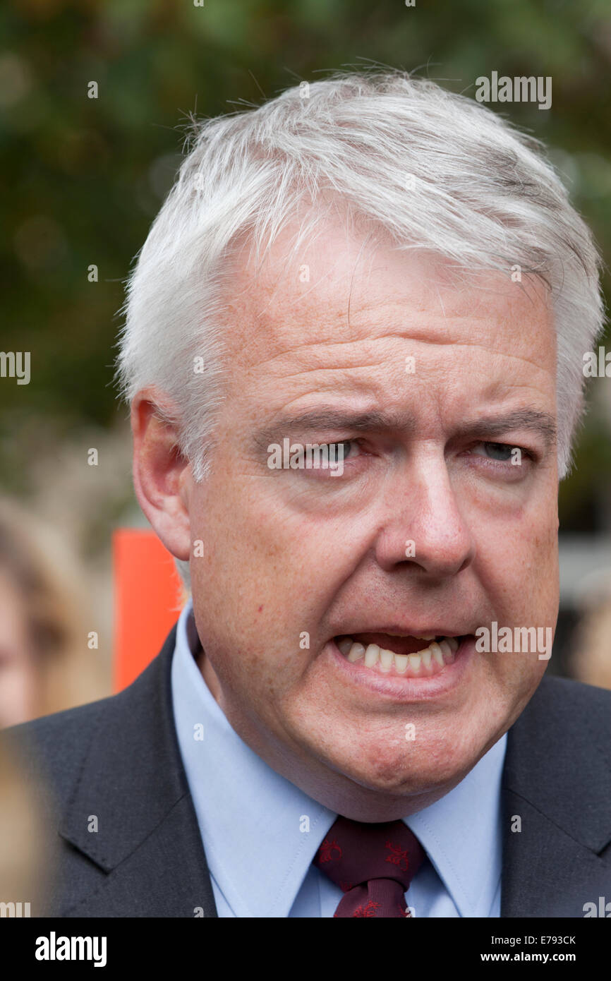 Edinburgh, Schottland. 9. September 2014. Welsh erster Minister Wahlkampf in Schottland. Carwyn Jones heute in Edinburgh zu sprechen. Edinburgh, Schottland. 9. September 2014 Kredit: GARY DOAK/Alamy Live-Nachrichten Stockfoto