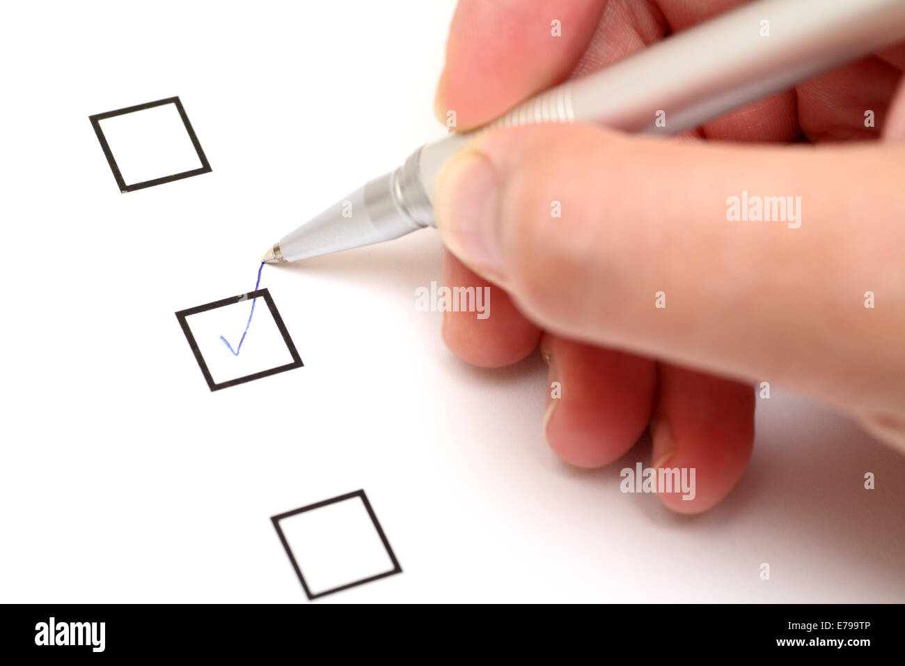 Aktivieren Sie das Kontrollkästchen Closeup. Stockfoto