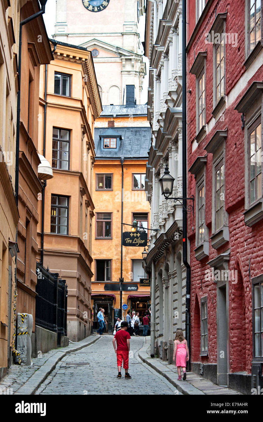 Altstadt Gamla Stan, Stockholm. Stockfoto