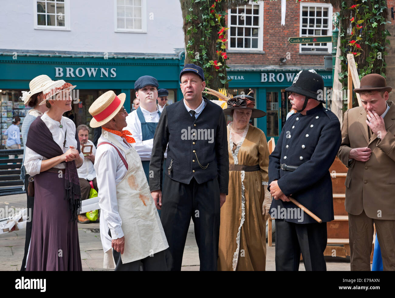 Schauspieler in der Performance des Eintritts in Jerusalem im Mystery spielt im Sommer York North Yorkshire England UK United Großbritannien GB Großbritannien Stockfoto