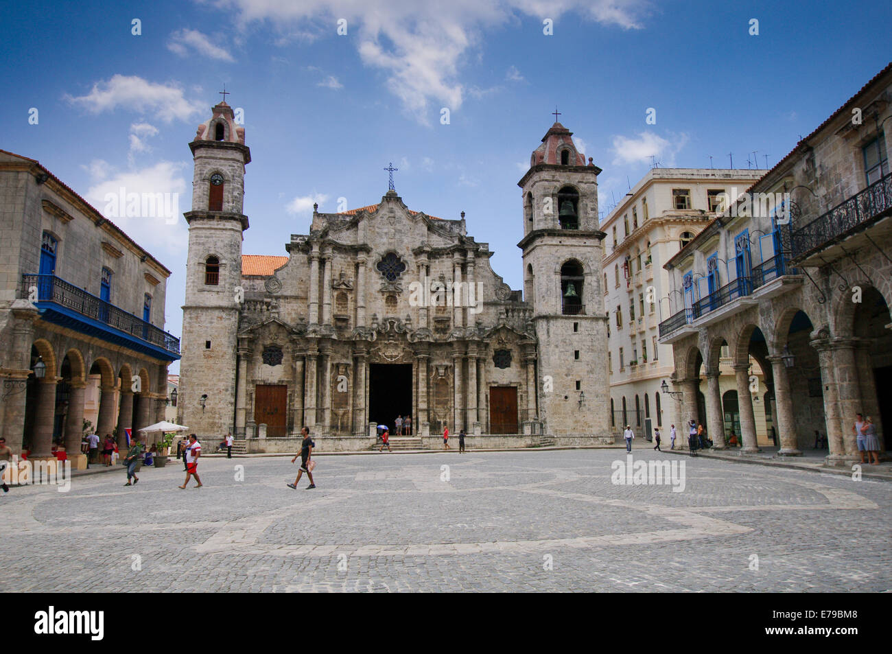 Plaza De La Catedral von Havanna, Kuba Stockfoto