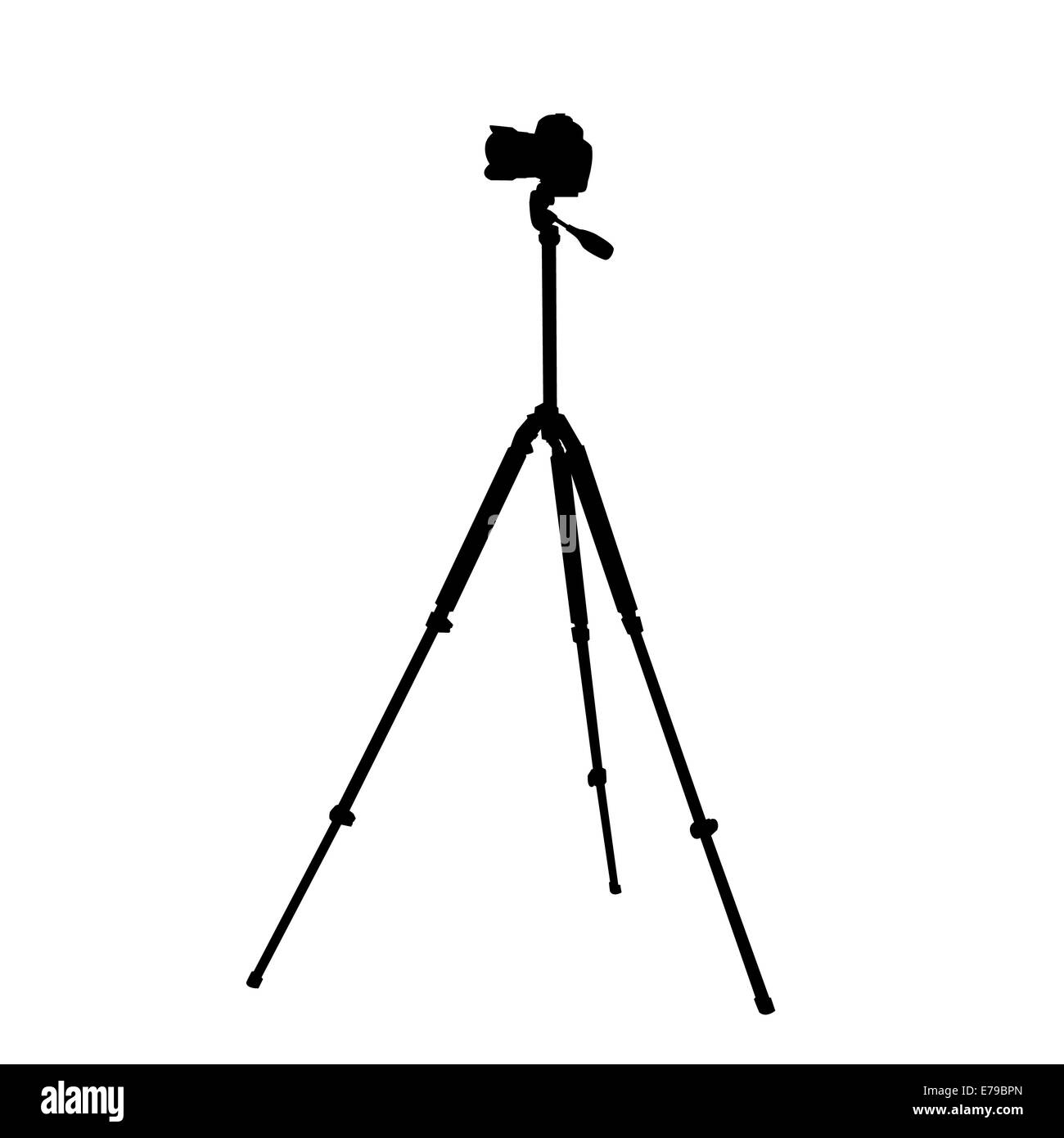 Kamera auf einem Stativ Stockfoto