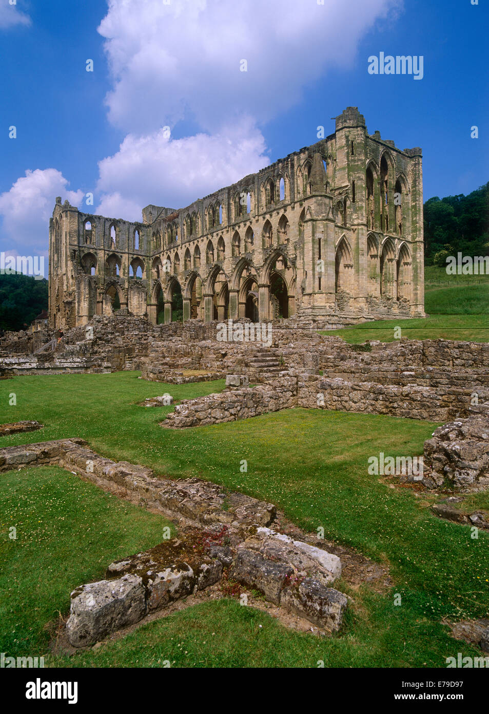 Rievaulx Abtei North Yorkshire England Stockfoto