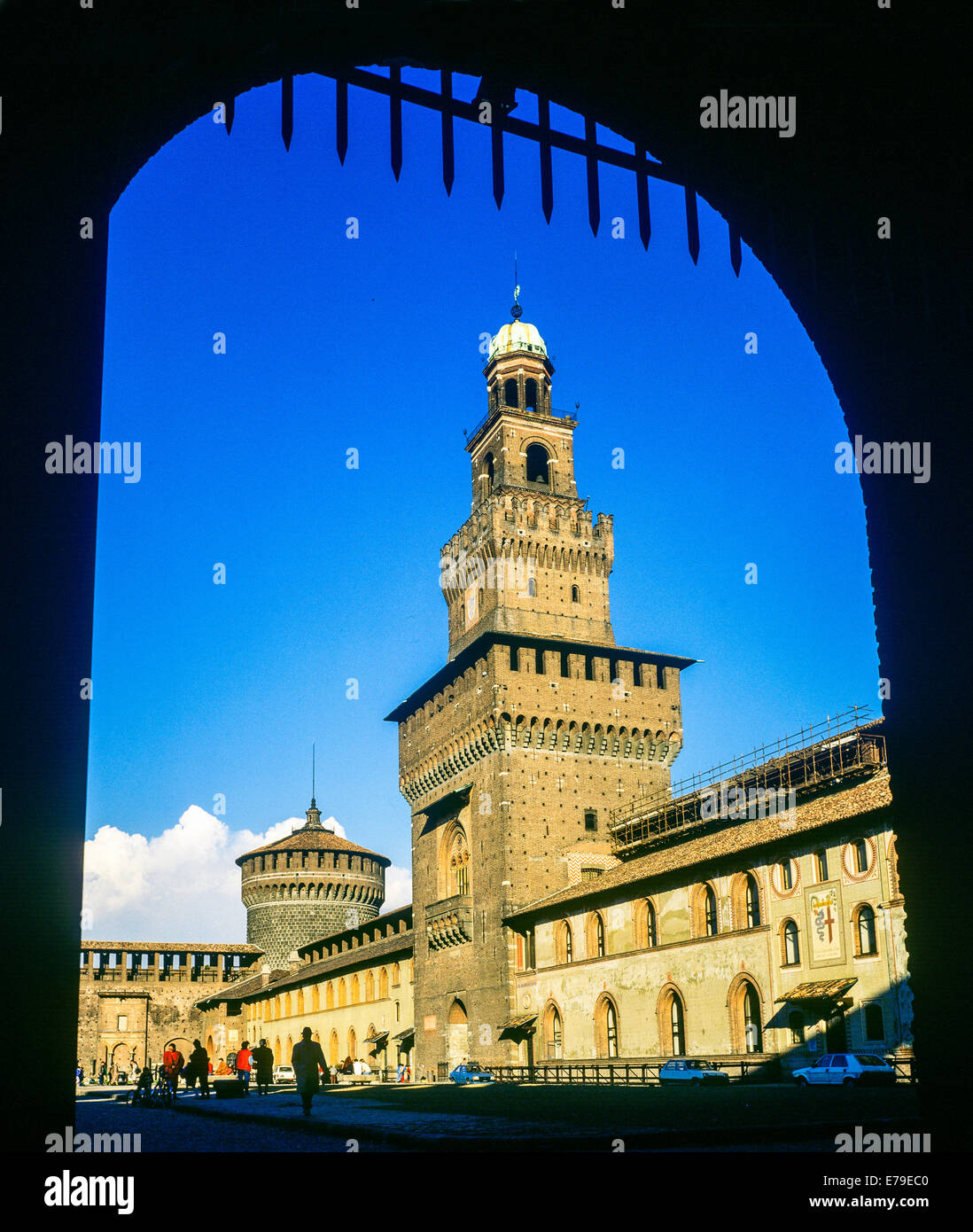 Das Castello Sforzesco Schloss Sforza, Mailand, Lombardei, Italien, Europa Stockfoto