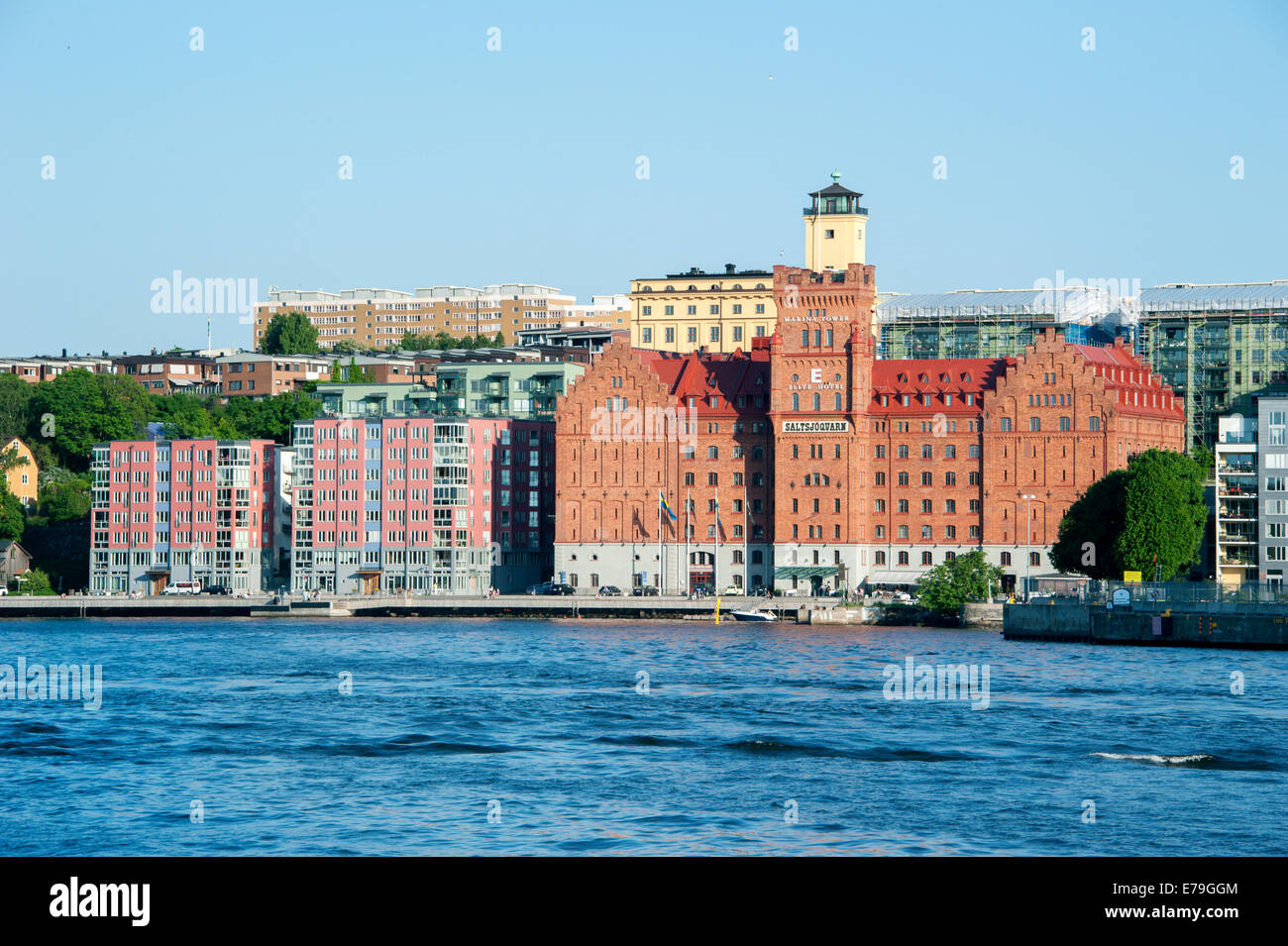 Bezirk Sodermalm, Stockholm, Marina Tower. Stockfoto