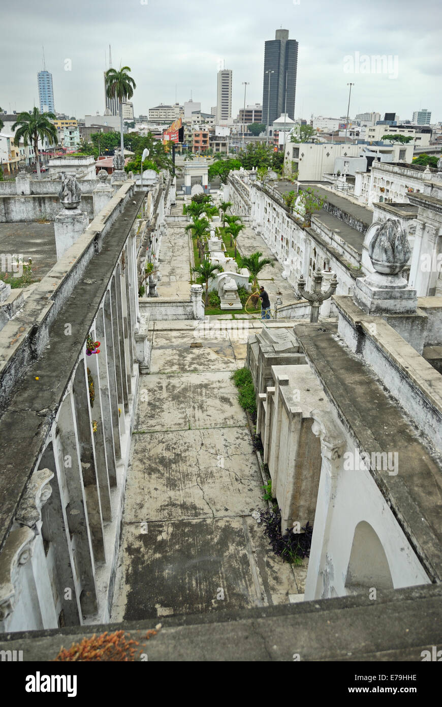 Friedhof von La Ciudad Blanca oder weiße Stadt Friedhof, Guayaquil, Ecuador, Südamerika Stockfoto