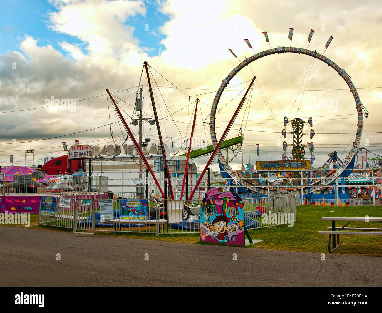 Messegelände in der Mitte Stockfoto