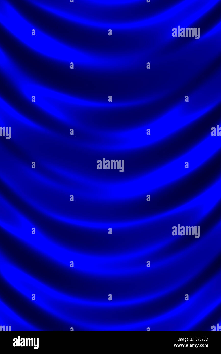 Blau glänzende Seide Textur hautnah. Abbildung Stockfoto