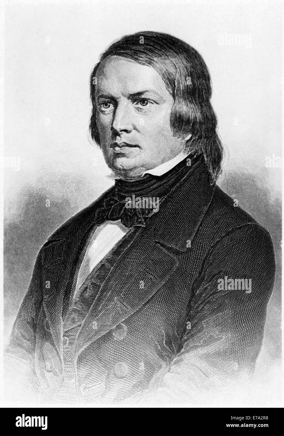 Robert Schumann (1810-1856), deutscher Komponist und einflussreichen Musikkritiker, Porträt Stockfoto