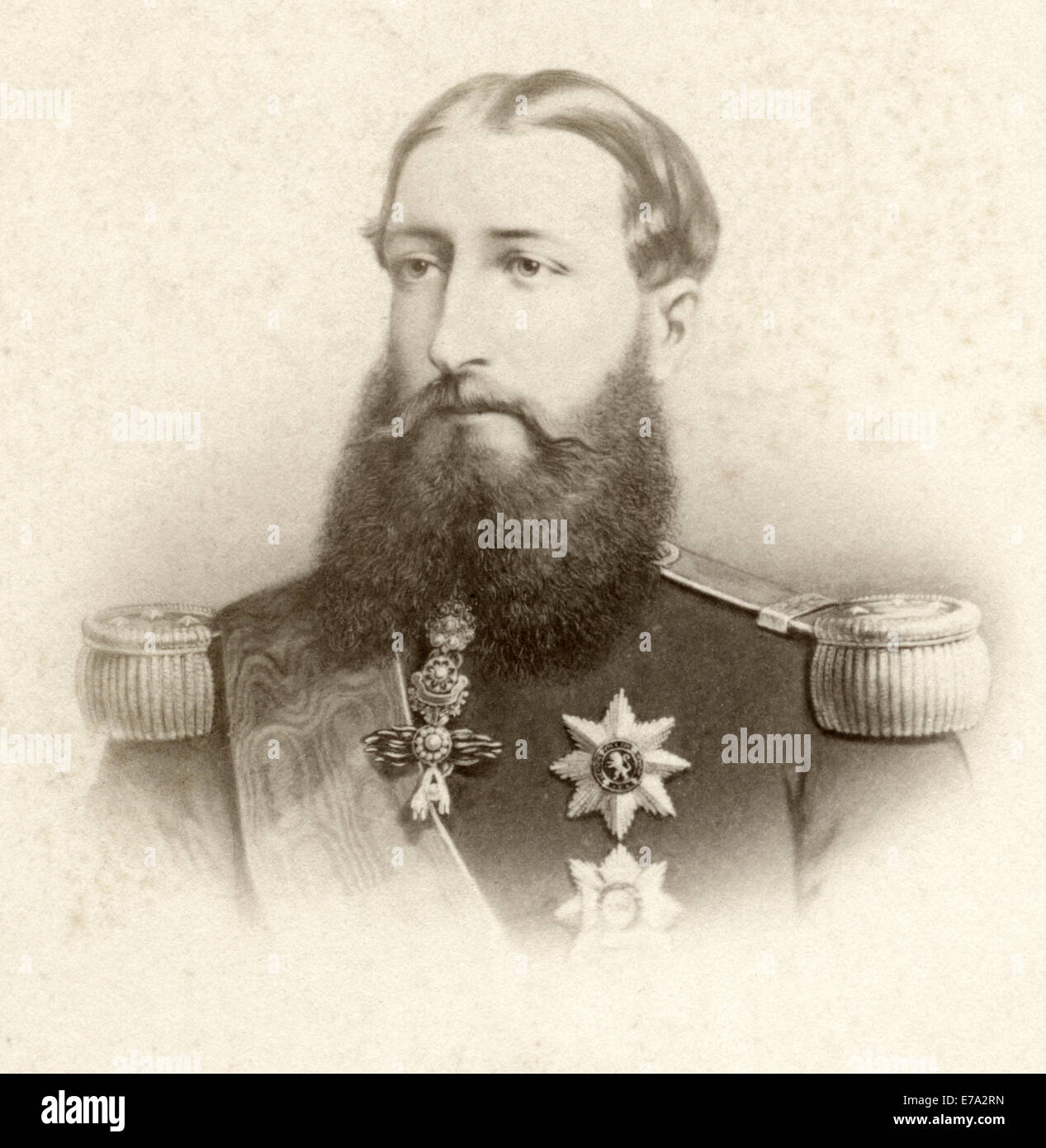 Leopold II (1835-1909), König von Belgien, Portrait zum Zeitpunkt der Krönung, 1865 Stockfoto