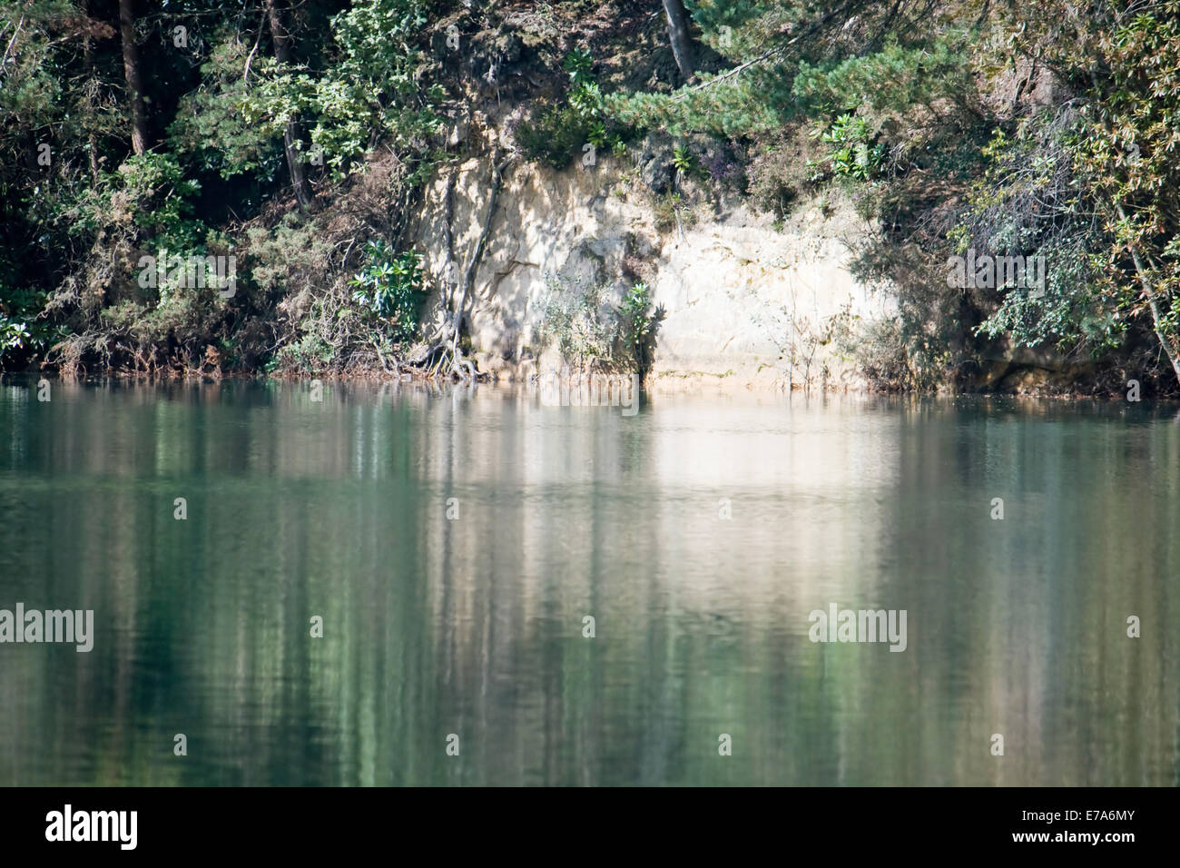 Blauen Pool. Eine stillgelegte Tongrube nahe Wareham in Dorset, Großbritannien Stockfoto