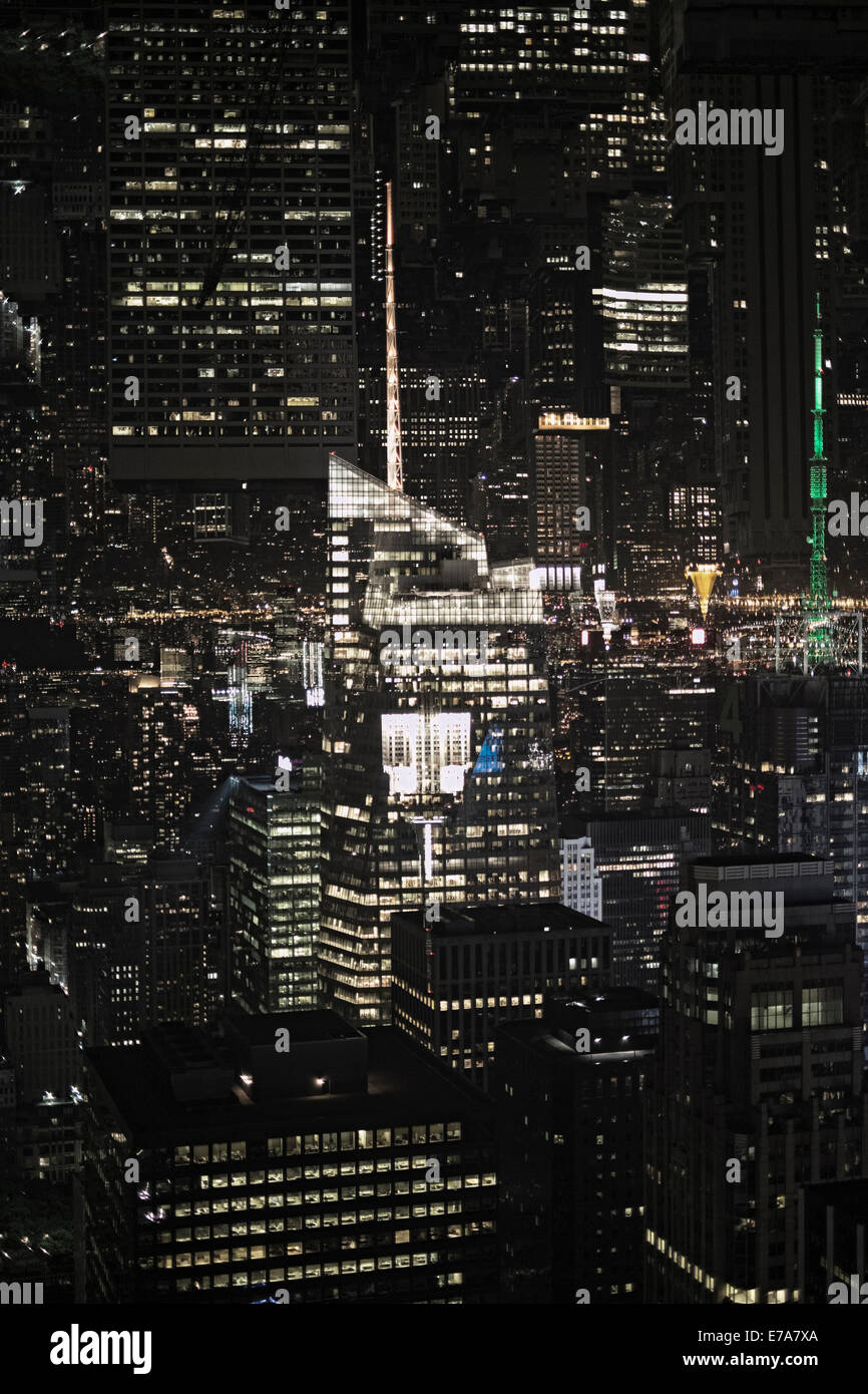 Doppelbelichtung von Midtown Manhattan, New York, USA Stockfoto