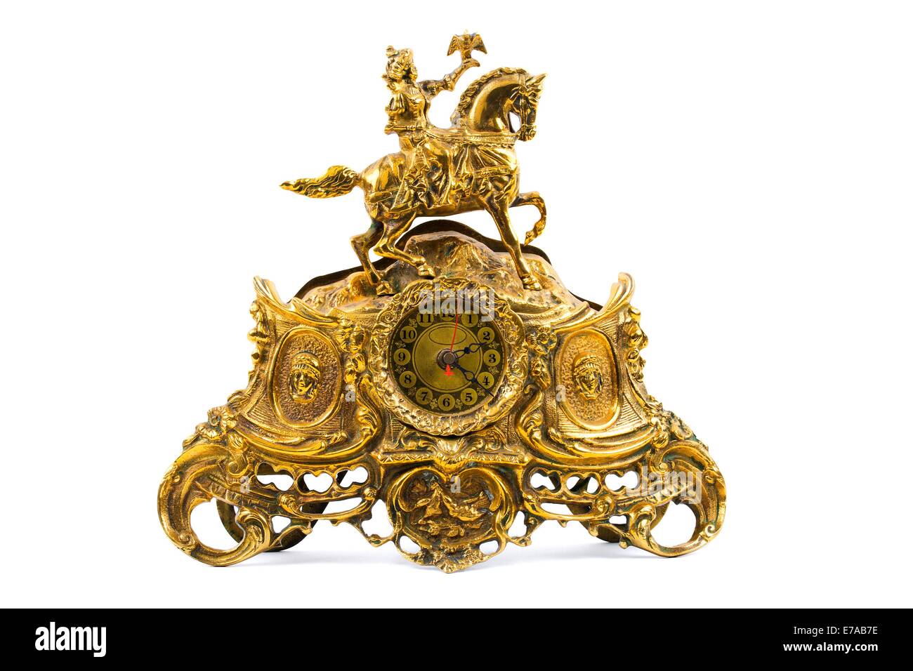 Alte goldene Uhr Stockfoto