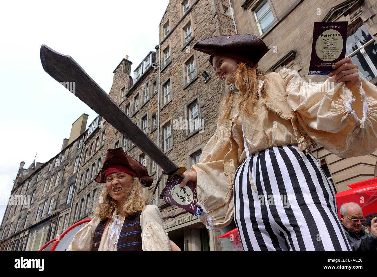 Peter Pan.The Fringe.Royal Meile. Edinburgh Stockfoto