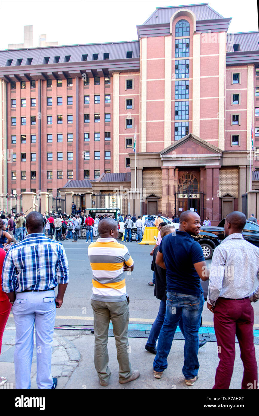 Oscar Pistorius Mordprozess vor dem High Court in Pretoria Stockfoto