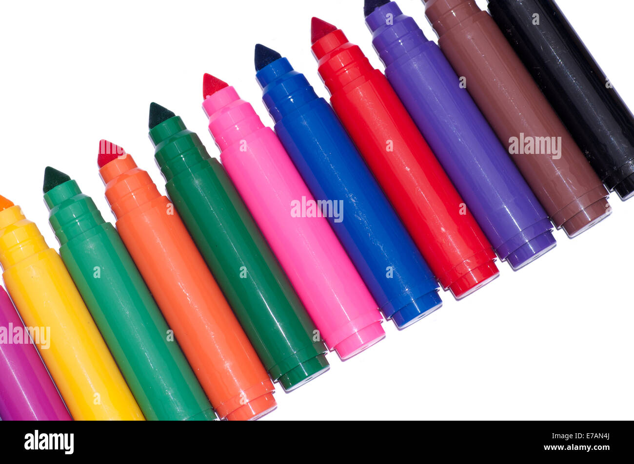 Farbige Filzstifte Stockfoto